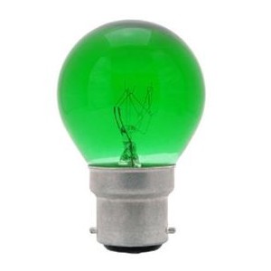 B22 15W Green Golf Ball Lamp 230V