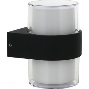 230VAC 2 X 5W LED Rnd DC ALU/PC Cool White Wall Lights IP54