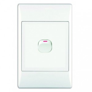 1-Lever 2-Way Switch 2x4 with White Cover Plate