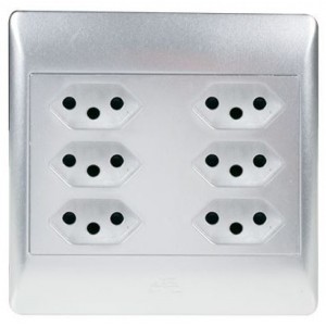 6 X N-Type Outlet 4x4 with Silver C/P