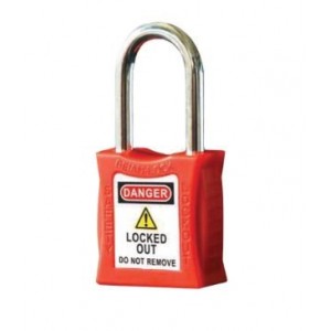 Orange Short Steel Shackle Safety Padlock 38MM