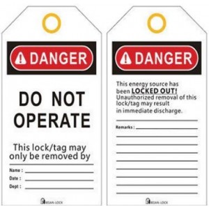 PVC Write-On Lockout Labels W80 x H148 x 0.42mm
