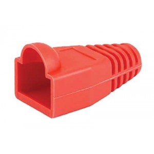 CAT5E and CAT6 Network Cable Boots Red 100 Pack