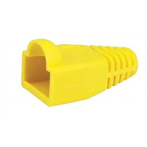 CAT5E and CAT6 Cable Boot Yellow Pack of 10