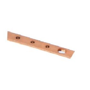 Copper Busbar 15x5x1000L Plated and Threaded M6 25mm Pitch