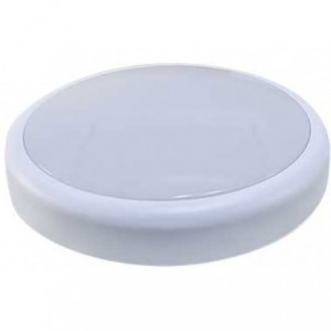 230VAC 9/14/18W LED CCT Adj PVC White Bulkhead Ø320X75 IP65