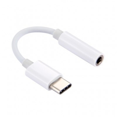USB Type-C To 3.5MM Audio Connector Adapter - White