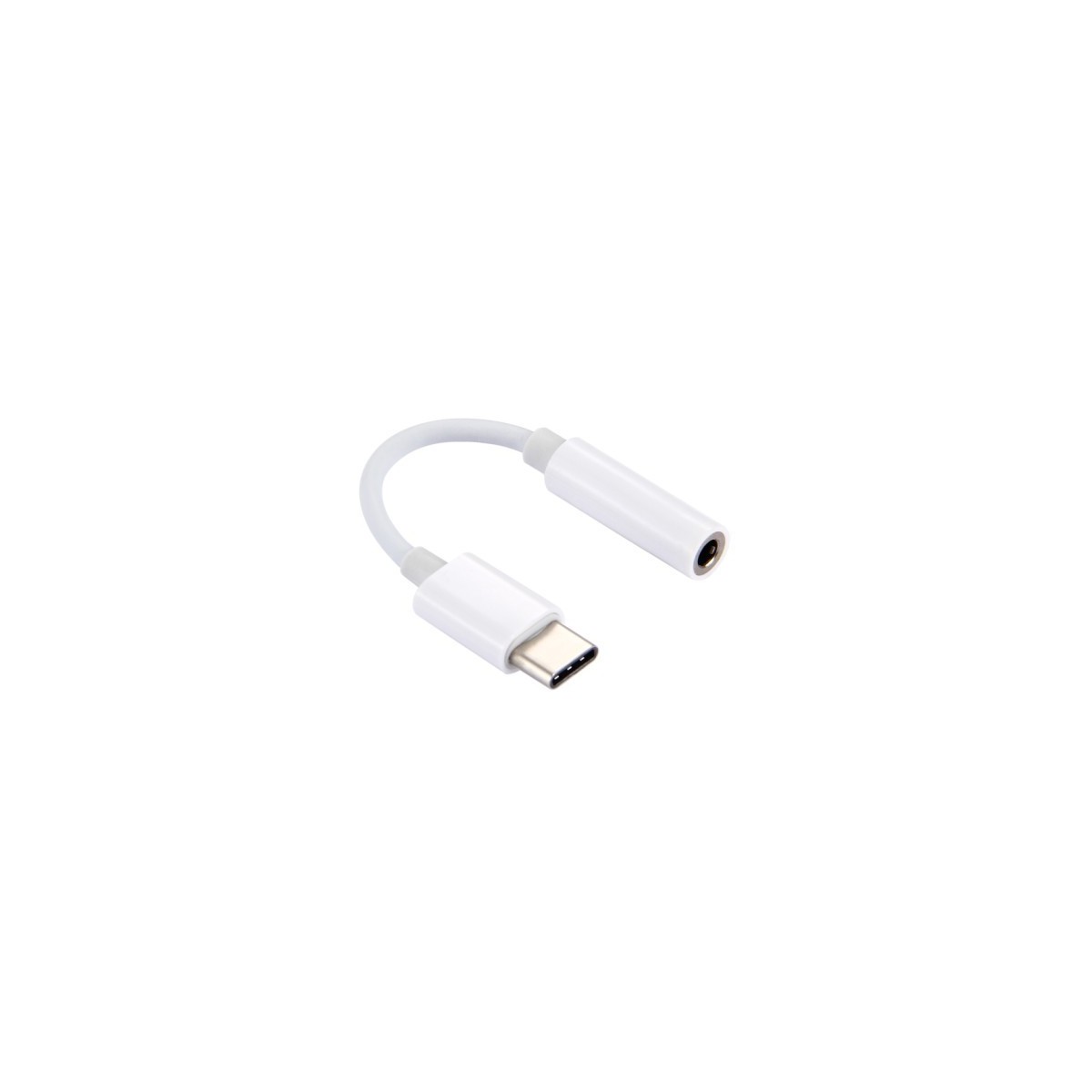 USB Type-C To 3.5MM Audio Connector Adapter - White