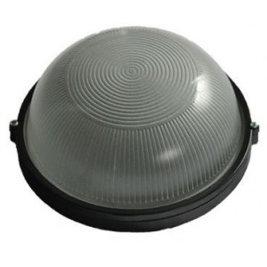 230VAC 6W Black LED Bulkhead 6000K 192MM IP54