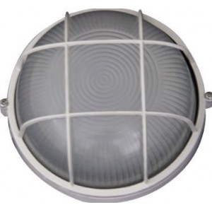 230VAC 6W White LED Cage Bulkhead (6000K) 192mm IP54