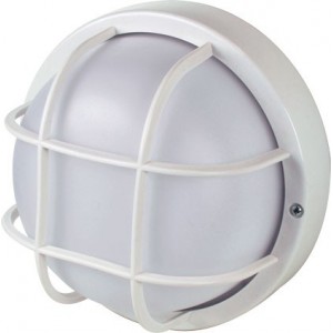 230VAC 9W White LED Plastic Bulkhead 6000K 185MM IP54