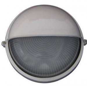12W White LED Eyelid Bulkhead Light - 6000K- 240MM- IP54