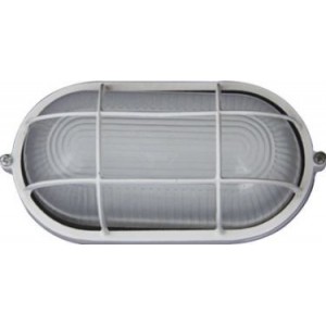 12W White LED Cage Bulkhead Light 6000K 283X162X140MM