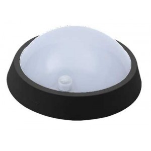 12W LED Bulkhead Light with Day/Night Sensor (6000K- Black- PVC)