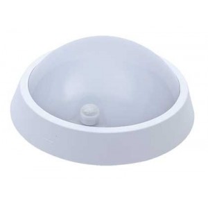 LED 12W PVC White Bulkhead 6000K with Daynight Sensor