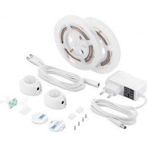 230VAC LED Bed Light Kit IP54 2 x 1.5M Warm White with 2 Sensors