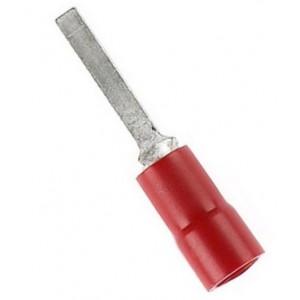 1.5mm Red Insulated Lug 10mm Blade - 100 Pack