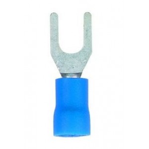 2.5mm Blue Insulated Lug 4mm Fork - 100 Pack