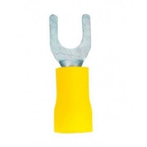 4-6mm Yellow Insulated Fork Lug 6mm (Pack of 20)
