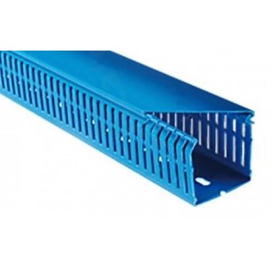 Blue Slotted Trunking 40W x 25H 2M Narrow