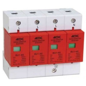 4-Pole 3L+N 230V 65kA Plug-In DIN Surge Arrestor