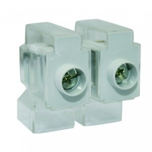 Closed End Uni-Pole Screw Connector 2x25mm Cables 500V IP00