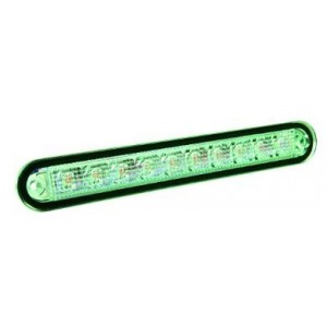 12/24VDC LED Fitting Green 24.7x176x14.3mm