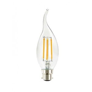 220-240VAC 4W LED Flame Candle Bulb B22 Base Cool White