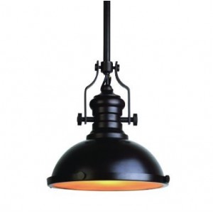 230VAC 100W 1XE27 Pendant Black Gold Dia. 300MM