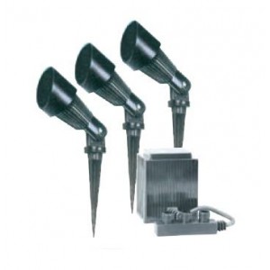 Spike Garden Lamp Kit with Lamp- 2M Cable and Transformer