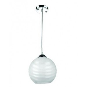 PMMA Pendant Light Fitting Clear Prismatic E27 250x220H 1m