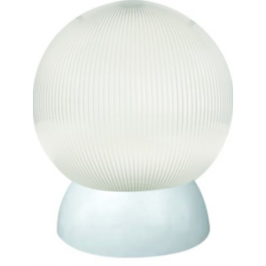 Pmma Bowl Clear Prismatic -E27 White Base - 200MM