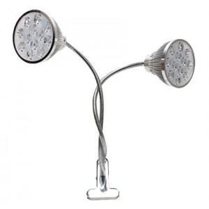 85-265VAC 24W LED Double Head Clamp Grow Lights