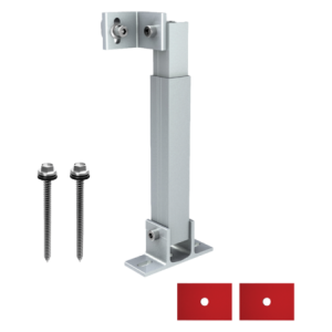Solar Adjustable Aluminium Rear Leg 10-15 Deg With EPDM- Screws &amp; T-Bolt