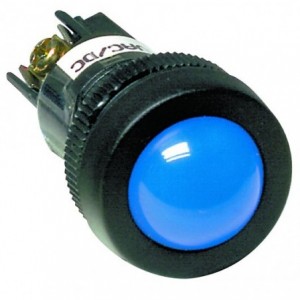 Blue 12VAC/DC Econo Cluster LED 22MM