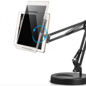 TUFF-LUV Folding Arm Pivot Tablet Desktop Stand 16-30 cm for 7-12" (for Zoom Meetings  Streaming   etc)