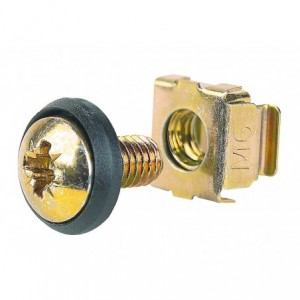 Pozi Screw M6 and Cage Nut with Plastic Washer - Pack of 4