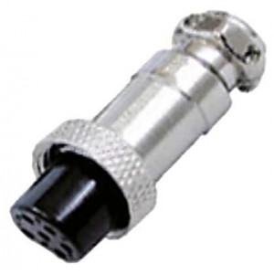 4 Pole Female Cannon Plug with Screwlock Cable Connector