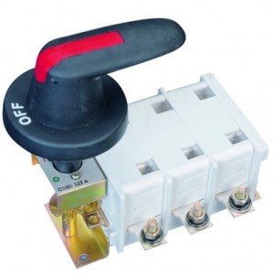 125A 3P Isolator with Pistol Grip Handle and 165mm Shaft