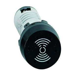 12VAC/DC Black Buzzer 22.5mm Mounting
