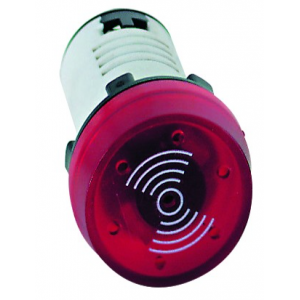 Red 230VAC Buzzer and Beacon 22.5mm Mounting 70dB IP30