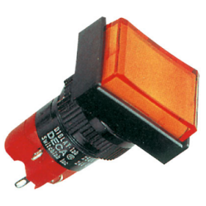 16mm Amber Rectangular Illuminated Pushbutton Switch 4NO+4NC