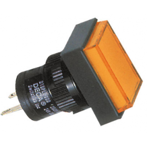16MM Amber Rectangular Pilot Light