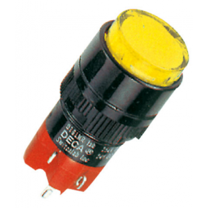 16mm Yellow Round Pushbutton 1NO+1NC