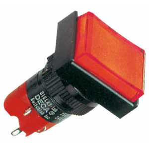 16mm Red Rectangular Pushbutton Switch 4NO+4NC