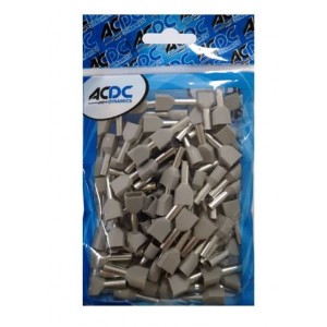 4mm Twin Bootlace Ferrules - Pack of 100