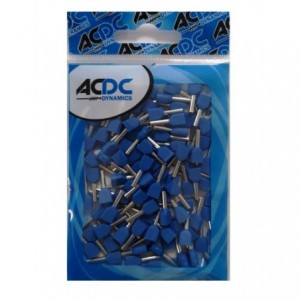 0.75mm Blue Twin Bootlace Ferrules - Pack of 100