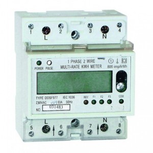 Digital 230VAC 50Hz Single Phase kWh Meter (5-60A)