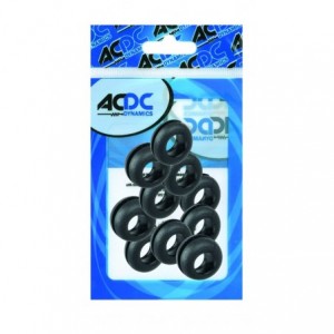 Black Rubber Grommet 30.8x11.5mm - 20.2mm Hole (Pack of 100)