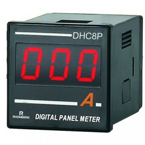 DC Amp Digital Panel Meter 3-Digit 100-240V 150mV 48x48x70mm